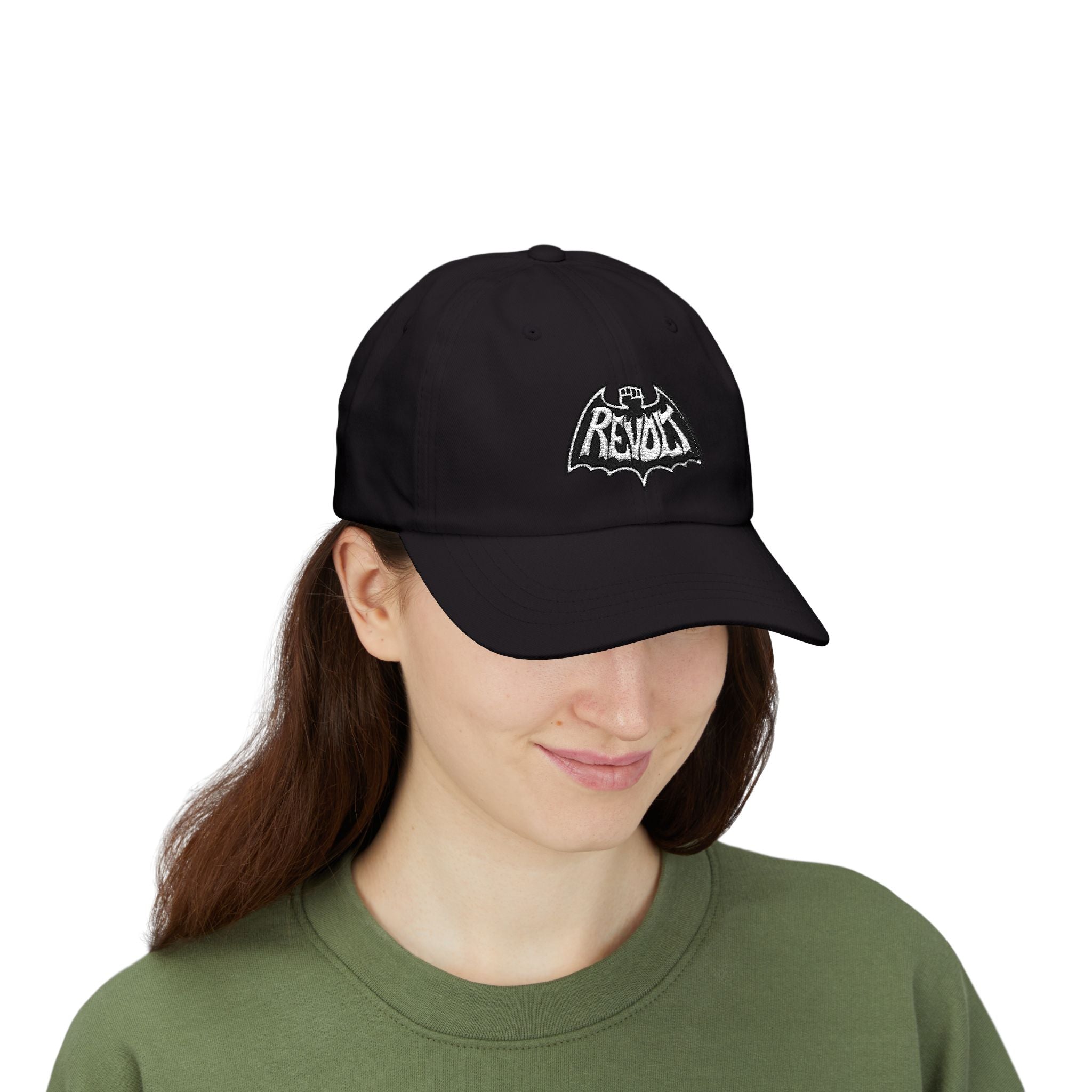 Revo-Bat-Fist Embroidered Baseball Hat — Graffiti Goth Mod Punk Rap Funk Wild Style!