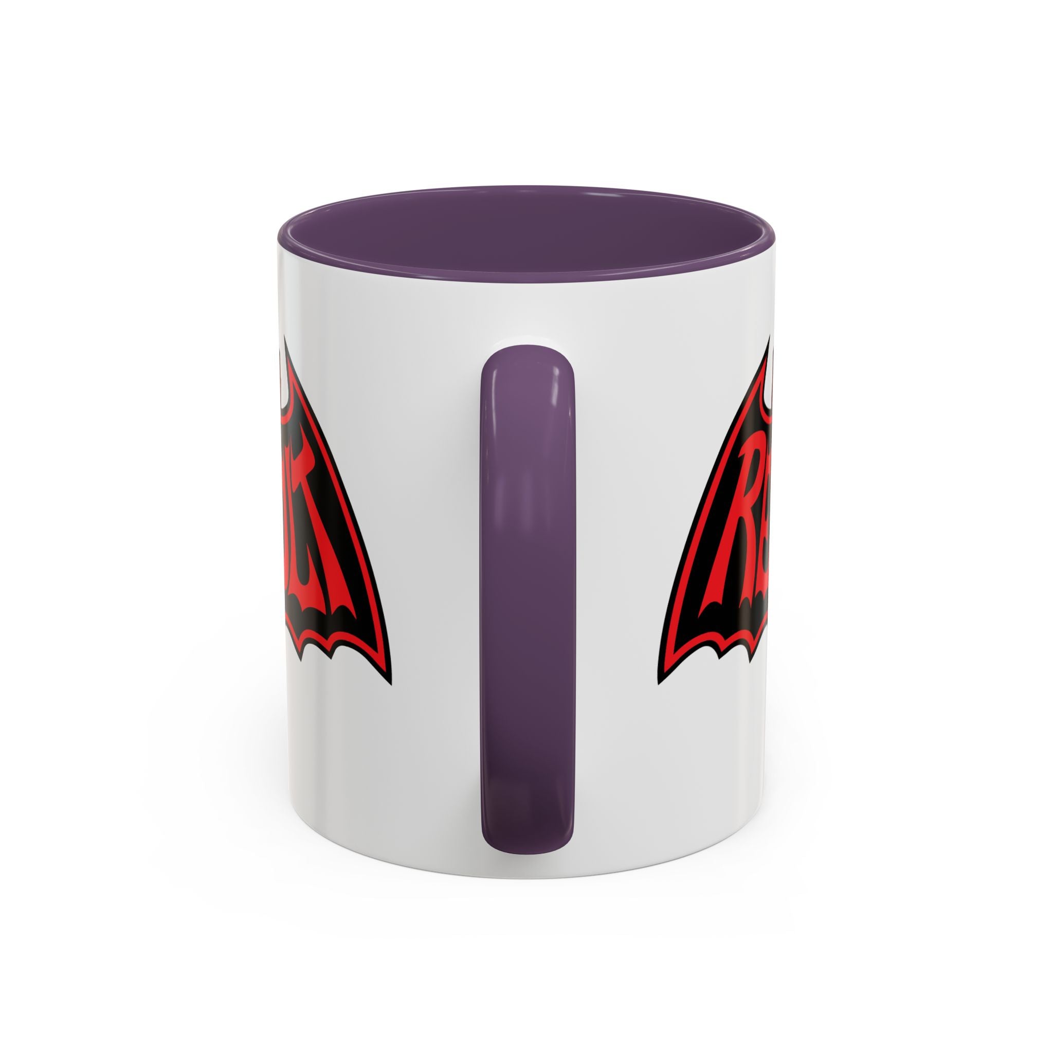 Revolt Bat Coffee Mug — Bold Red & Black Accent Mug with Raised Fist Design