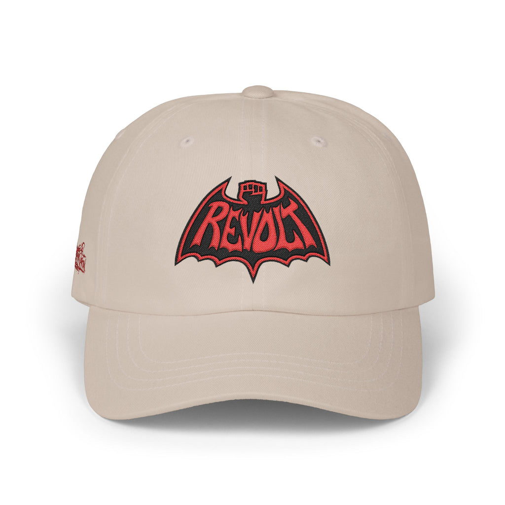 Bad Dad Cap — Red Revolt Bat-Fist Logo Embroidered Baseball Hat