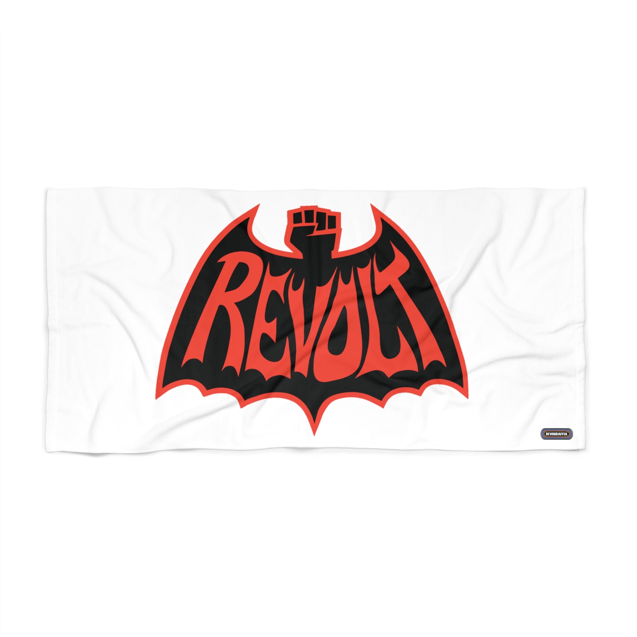 Revolt Graphic Beach Towel — Big Bold Bat-Fist Summer Towel