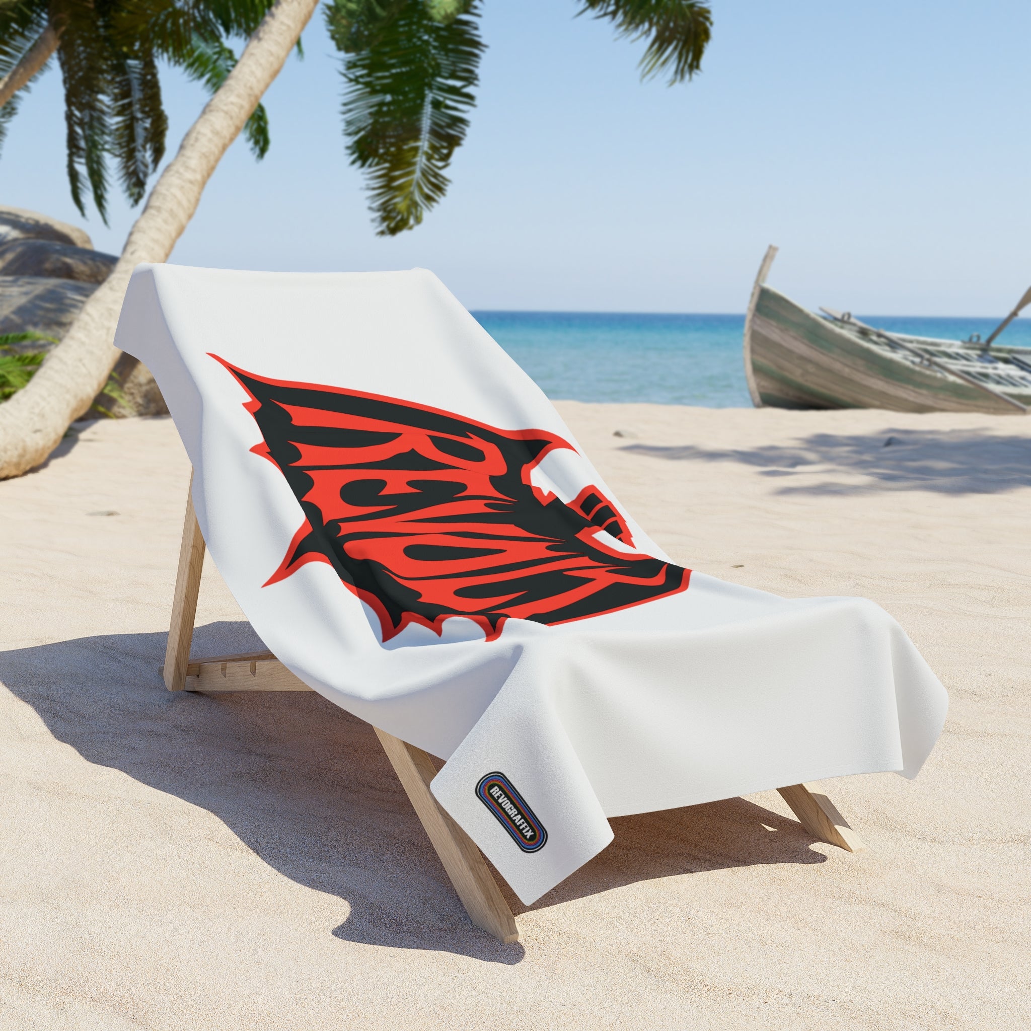 Revolt Graphic Beach Towel — Big Bold Bat-Fist Summer Towel