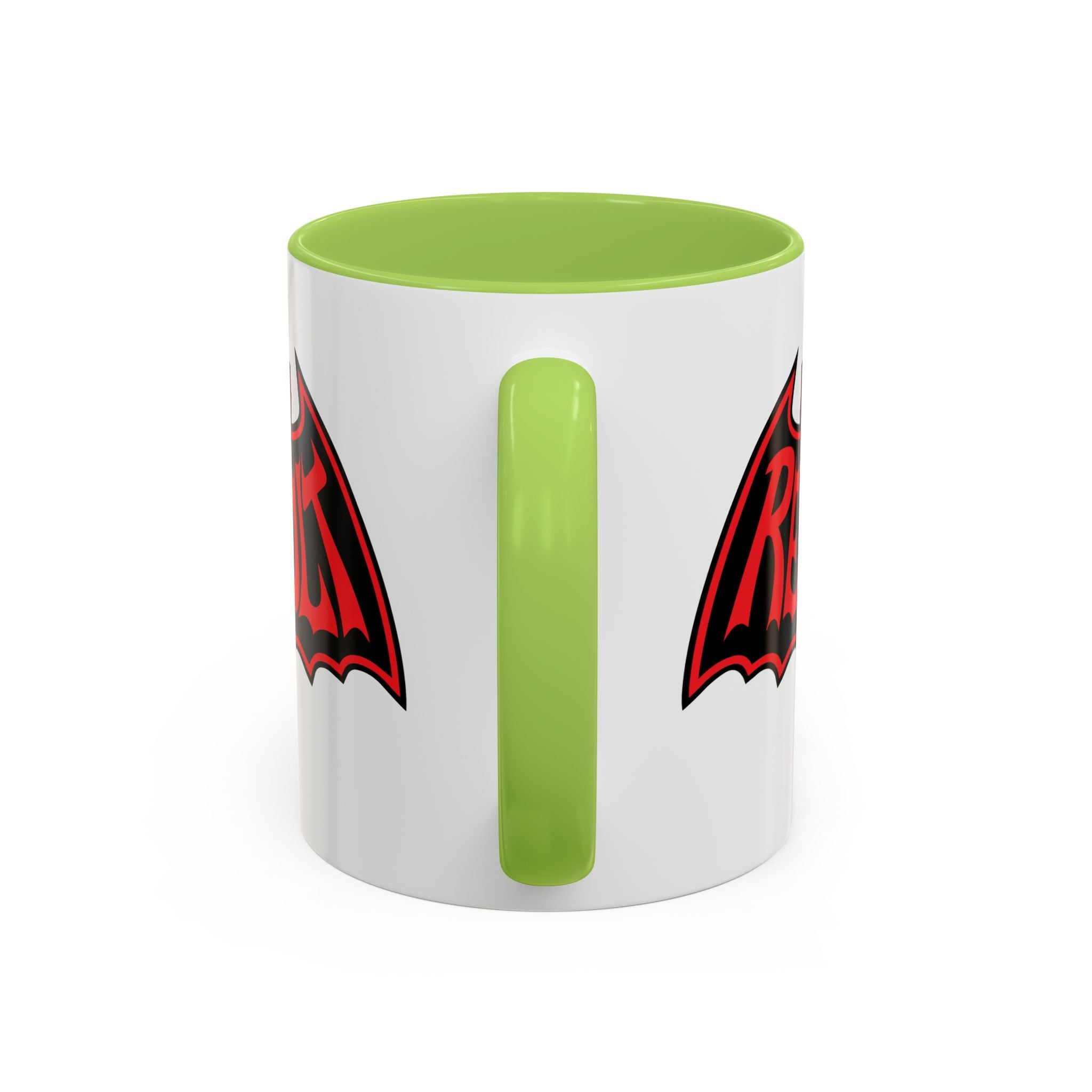Revolt Bat Coffee Mug — Bold Red & Black Accent Mug with Raised Fist Design