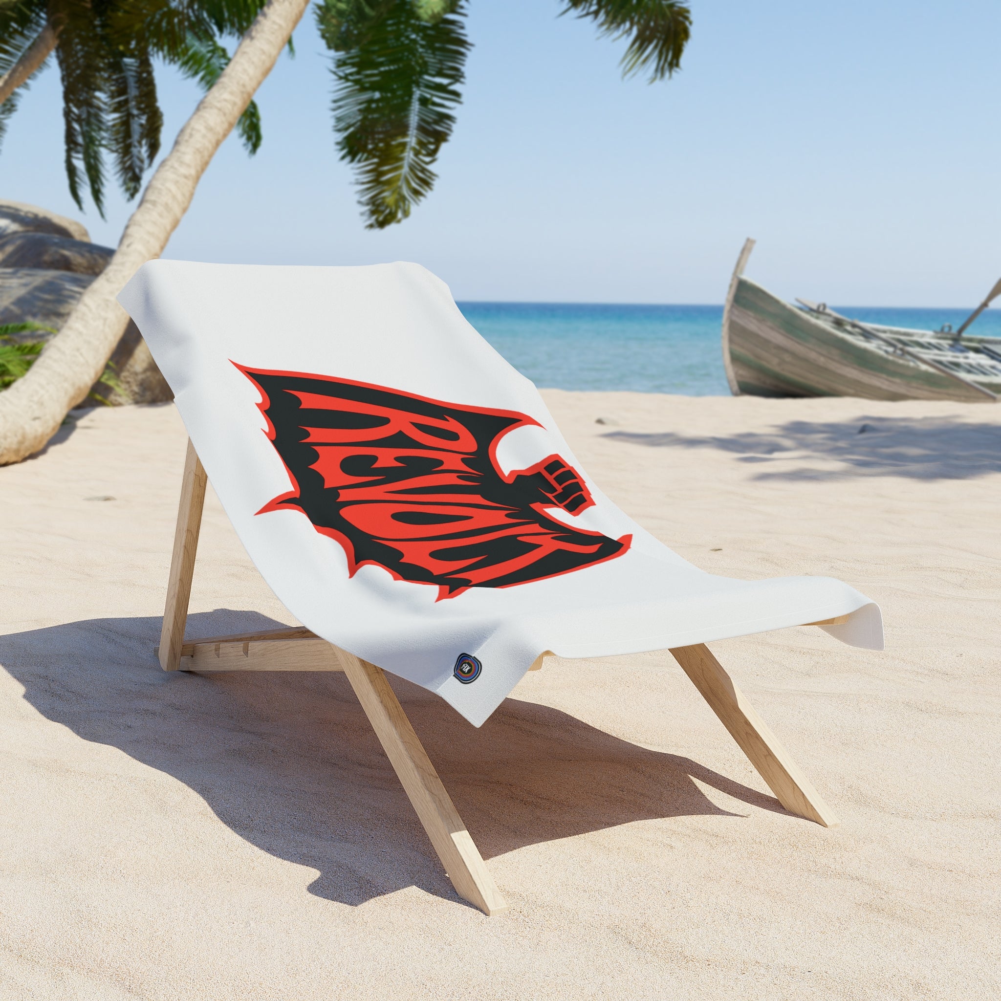 Revolt Graphic Beach Towel — Big Bold Bat-Fist Summer Towel