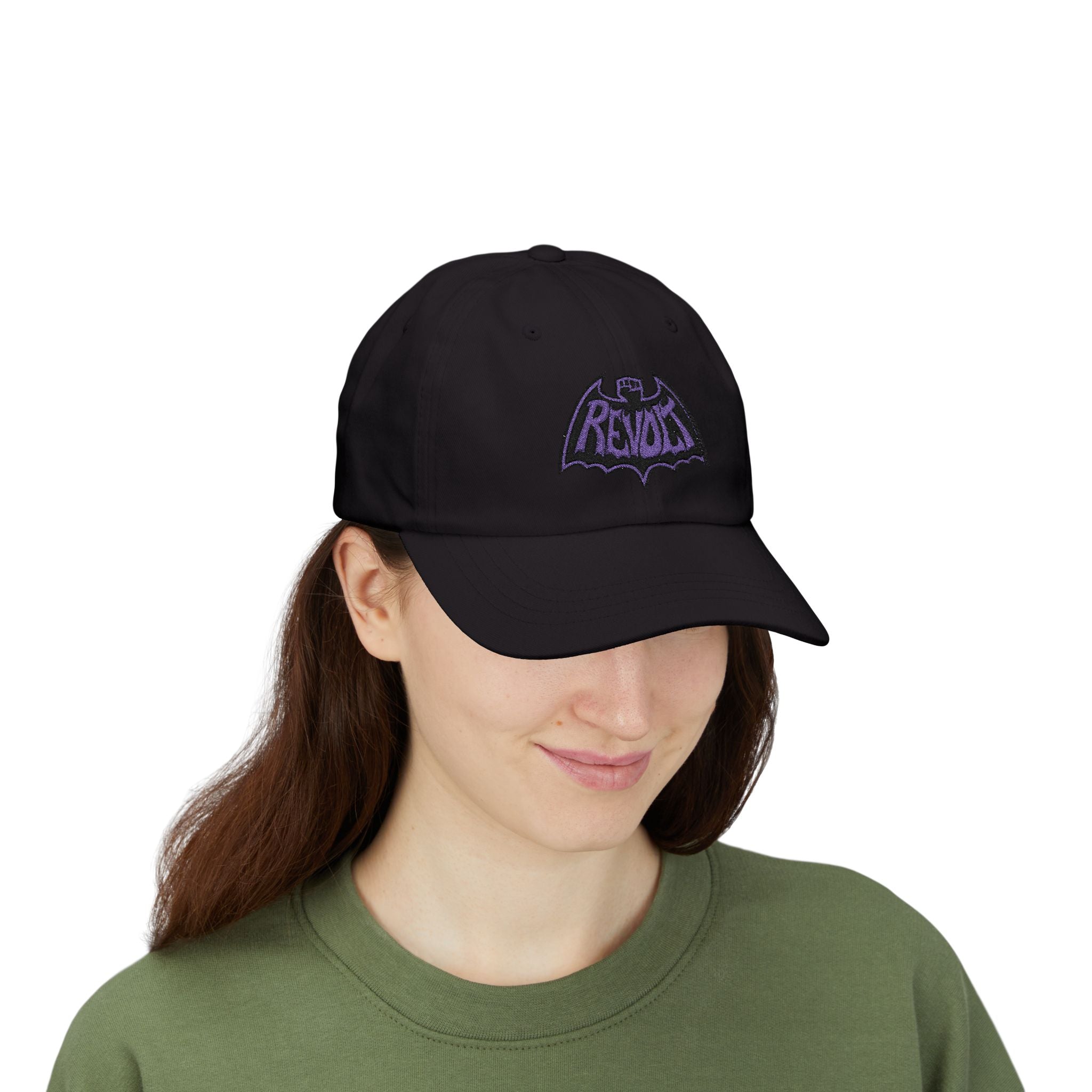 Revo-Bat-Fist Embroidered Baseball Hat — Graffiti Goth Mod Punk Rap Funk Wild Style!