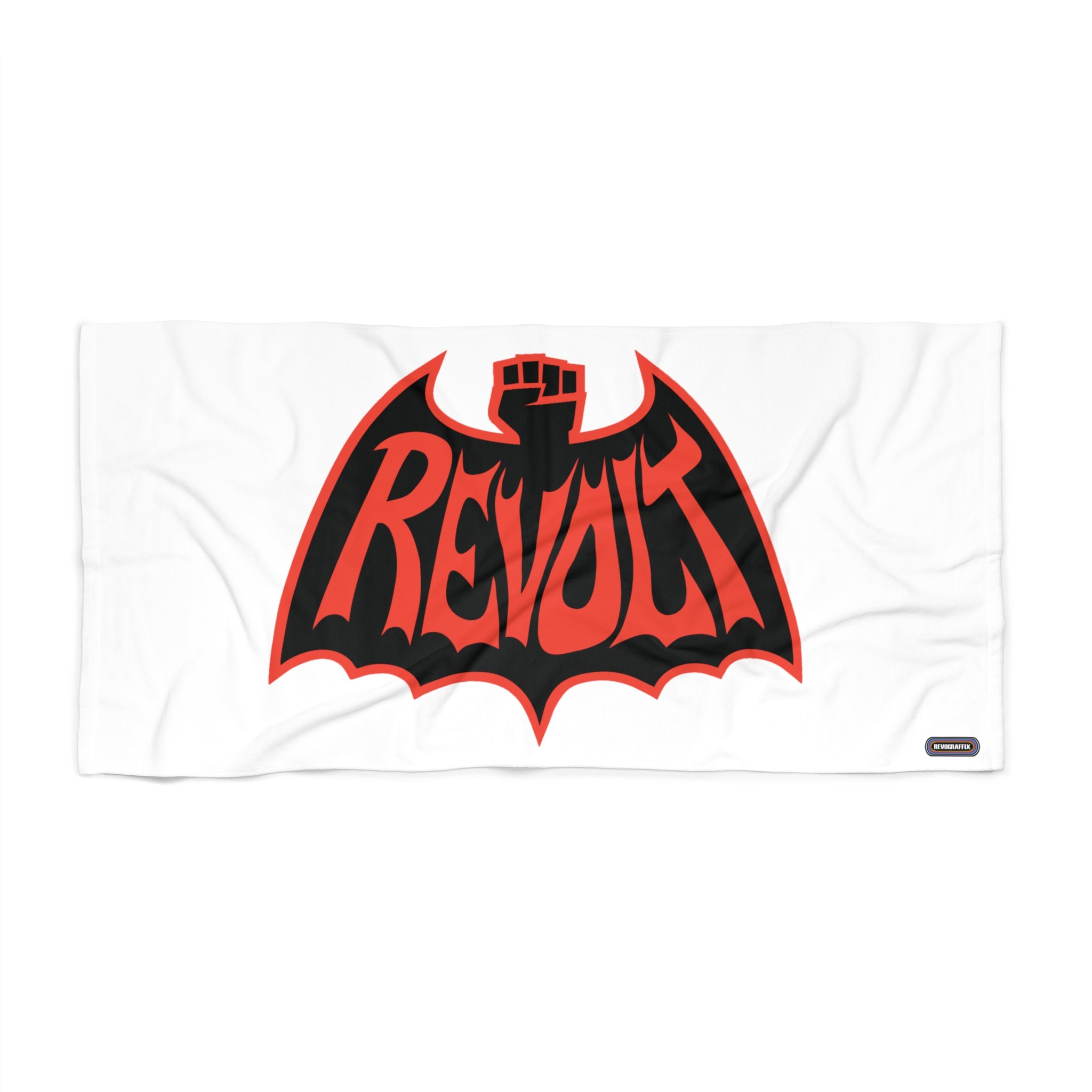 Revolt Graphic Beach Towel — Big Bold Bat-Fist Summer Towel