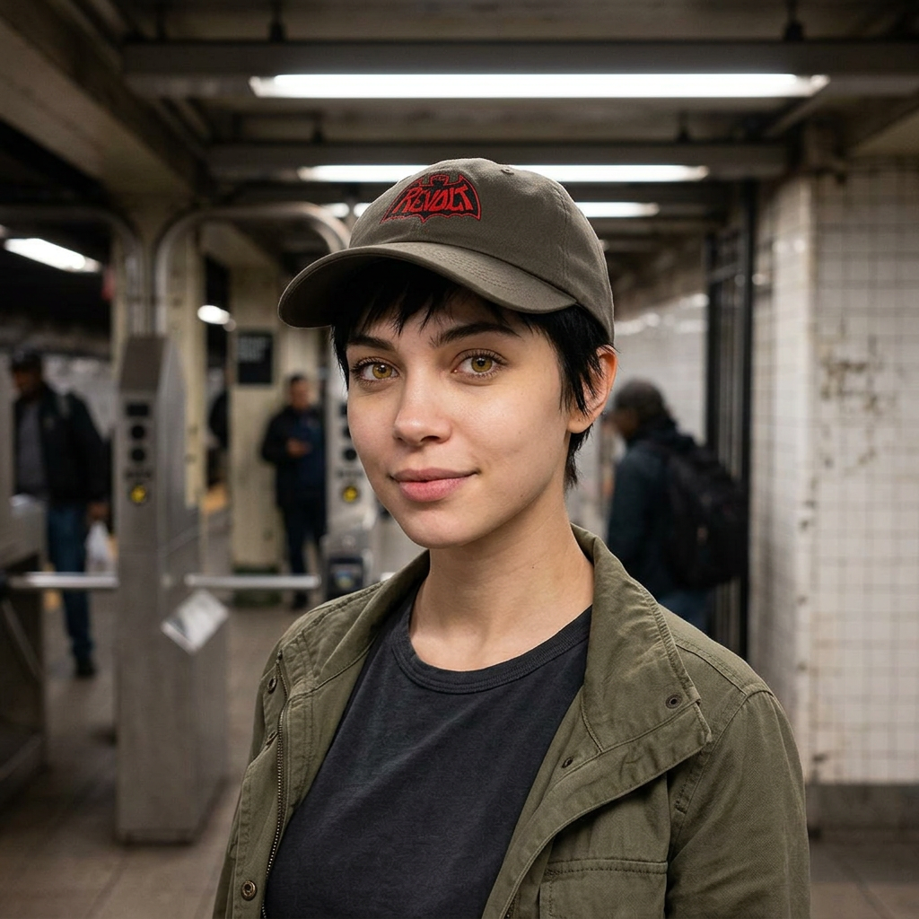 Revolt Bat-Fist Logo Dad Hat — Retro Punk Baseball Cap