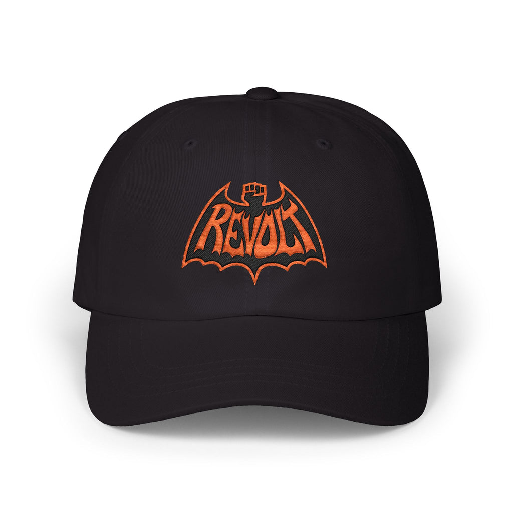 Revo-Bat-Fist Embroidered Baseball Hat — Graffiti Goth Mod Punk Rap Funk Beyond Wild Style!