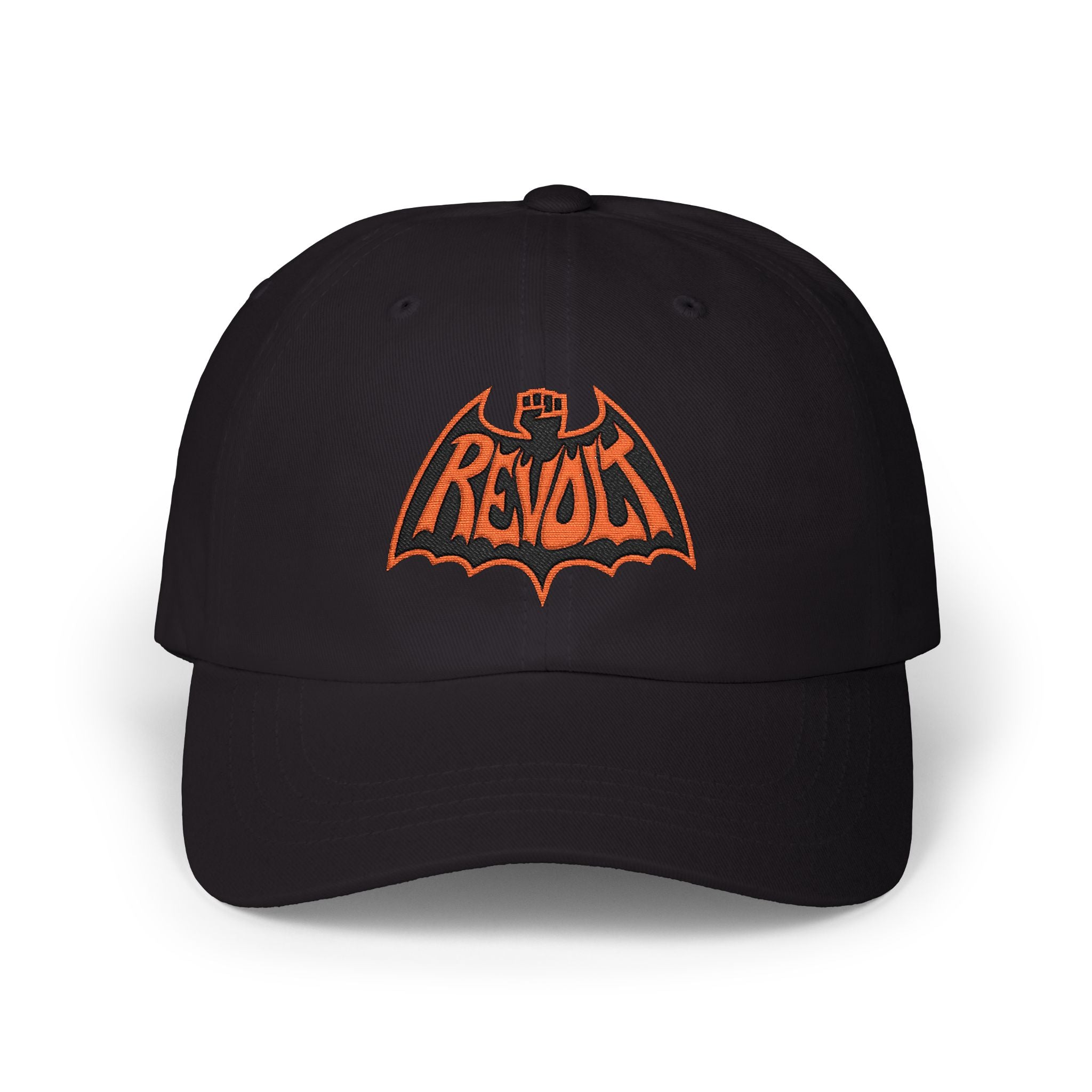Revo-Bat-Fist Embroidered Baseball Hat — Graffiti Goth Mod Punk Rap Funk Wild Style!