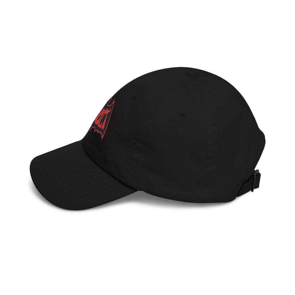 Bad Dad Cap — Red Revolt Bat-Fist Logo Embroidered Baseball Hat
