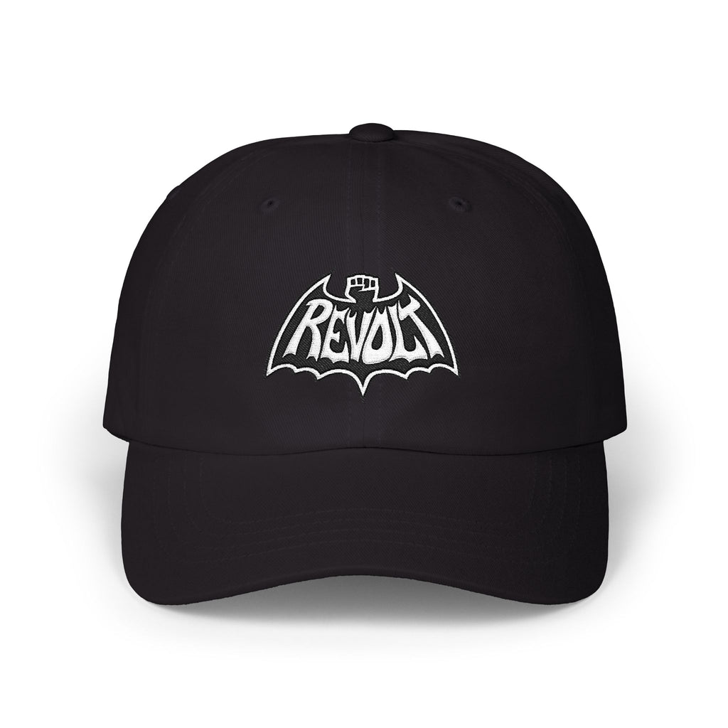 Revo-Bat-Fist Embroidered Baseball Hat — Graffiti Goth Mod Punk Rap Funk Wild Style!