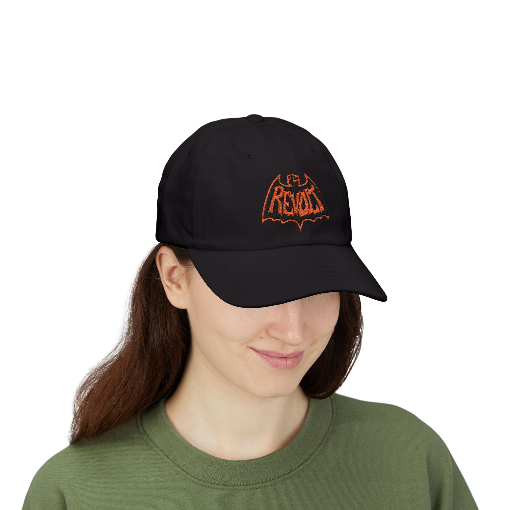Revo-Bat-Fist Embroidered Baseball Hat — Graffiti Goth Mod Punk Rap Funk Wild Style!