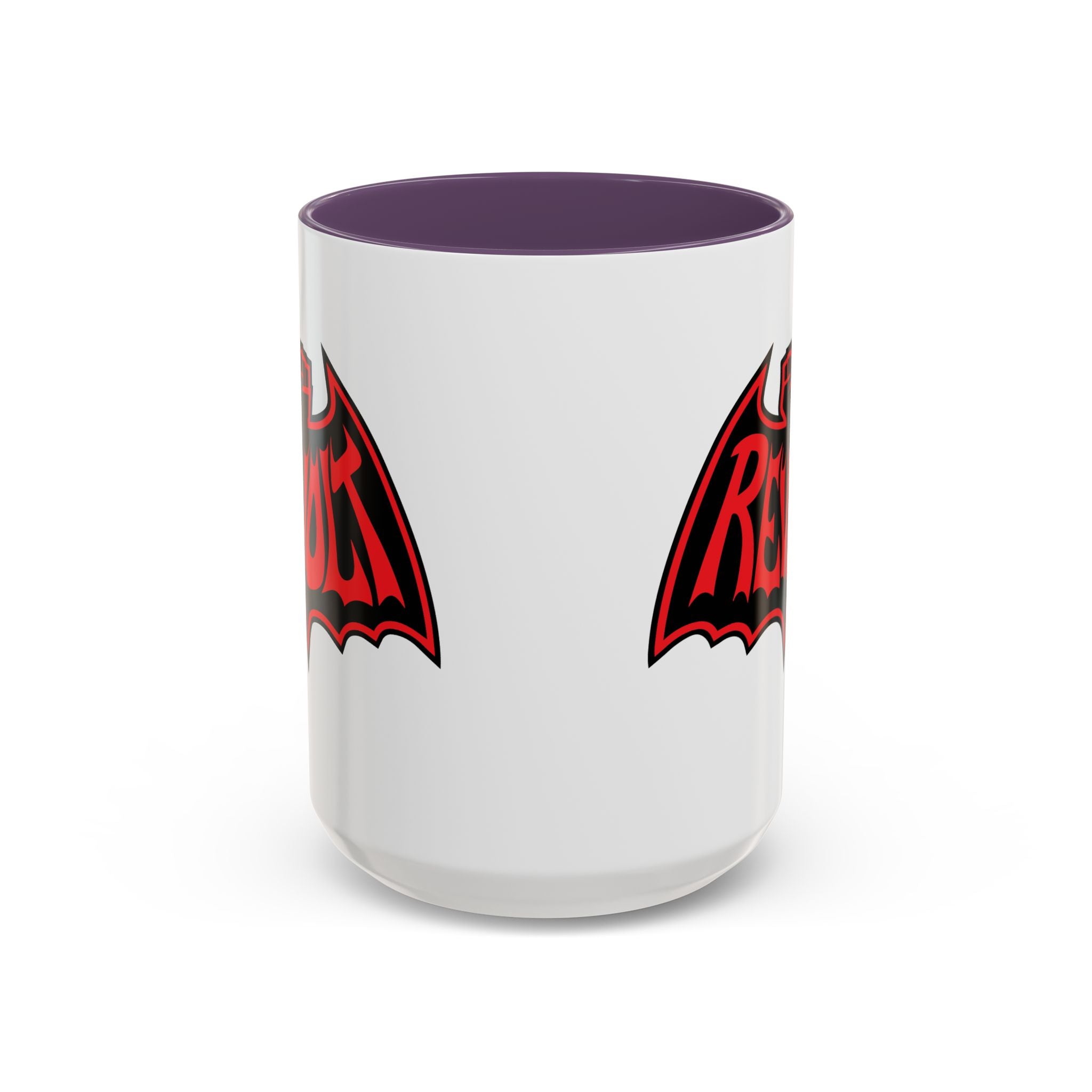 Revolt Bat Coffee Mug — Bold Red & Black Accent Mug with Raised Fist Design