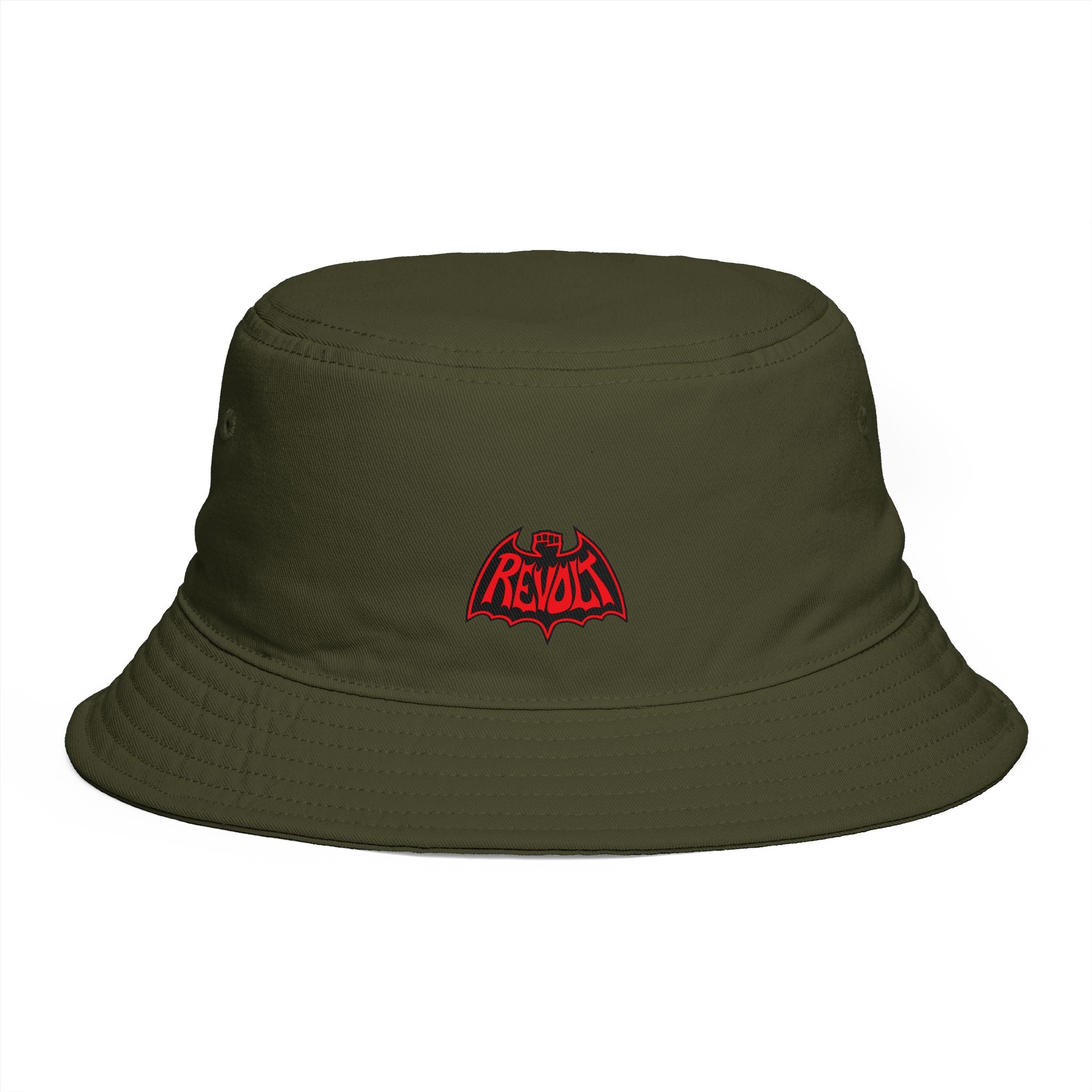 Revo-Bat-Fist Embroidered Bucket Hat
