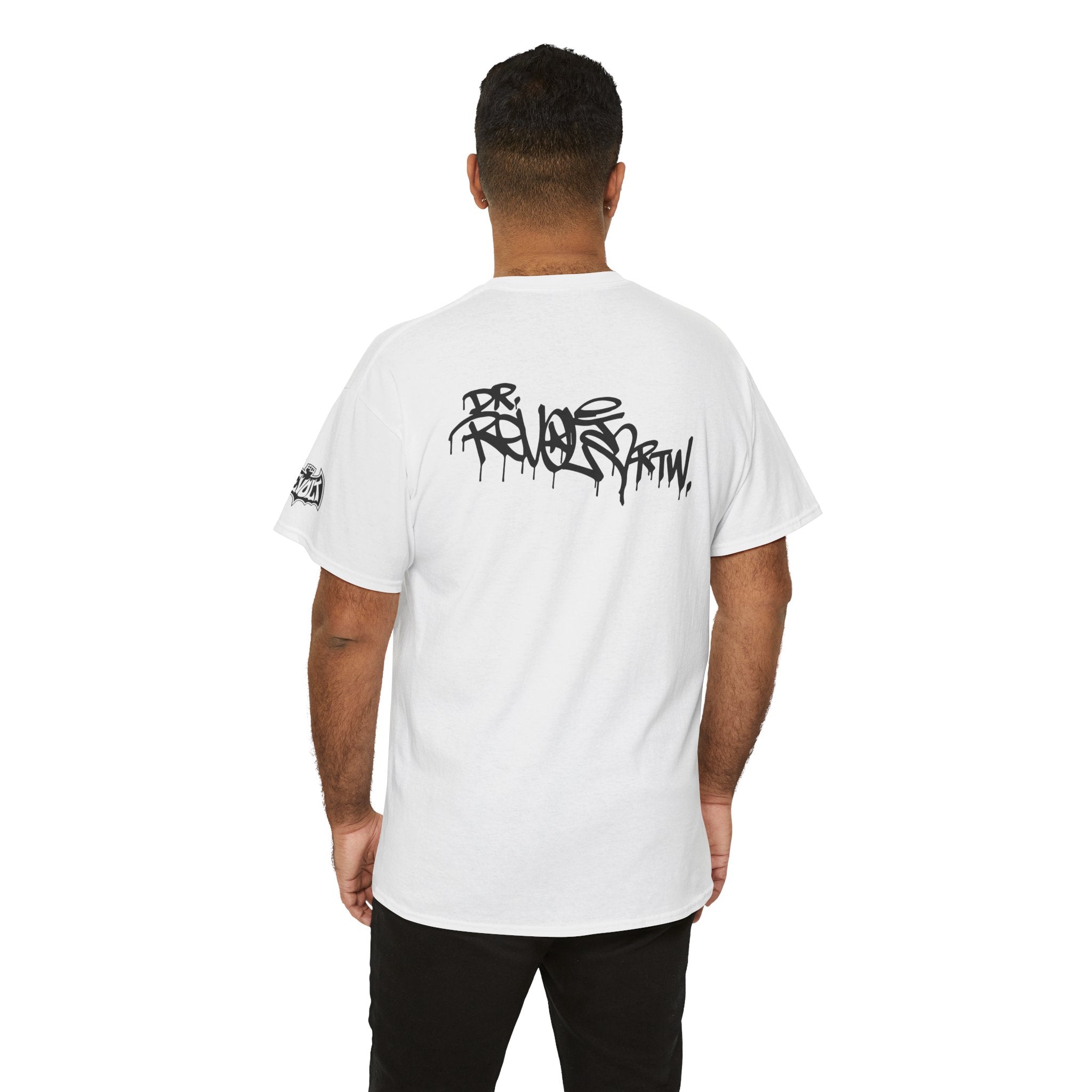 Revolt Bat-Fist Logo T‑Shirt — Graffiti Streetwear Tee