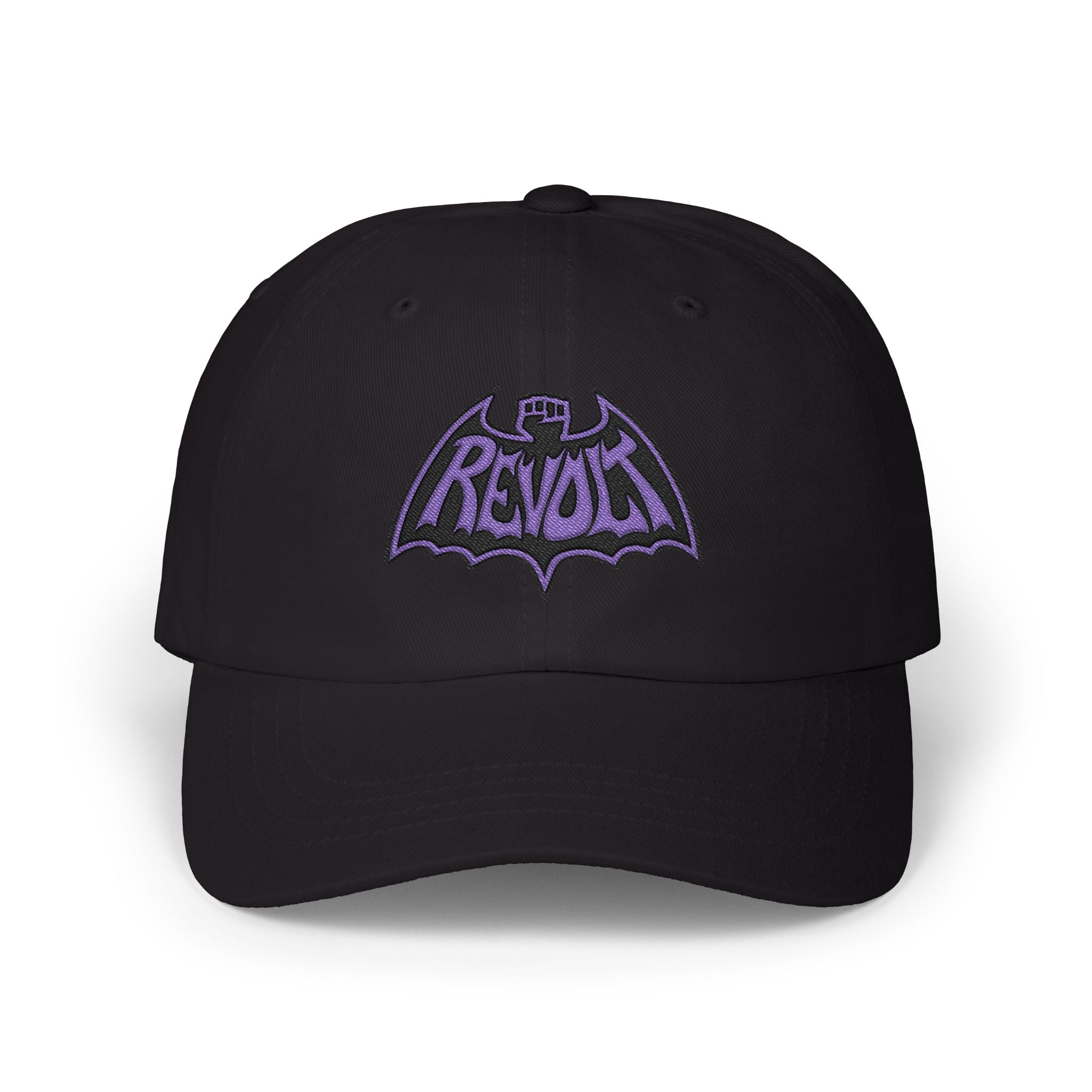 Revo-Bat-Fist Embroidered Baseball Hat — Graffiti Goth Mod Punk Rap Funk Wild Style!