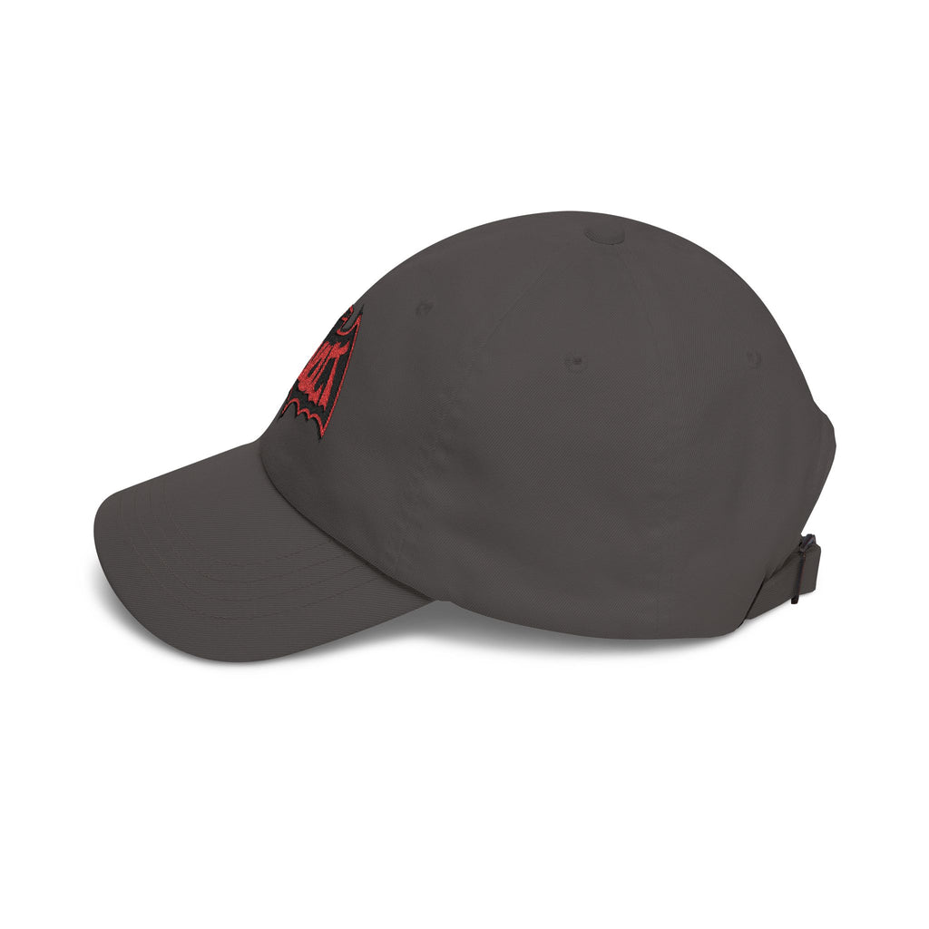 Bad Dad Cap — Red Revolt Bat-Fist Logo Embroidered Baseball Hat